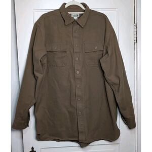 LL Bean Chamois Cloth Shirt Mens XL Tall Outdoor Brown Soft Warm Gorpcore (1031)